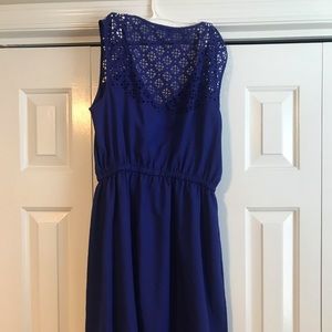 Royal Blue BeBop short/mid length dress.